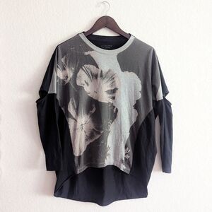 All Saints Long Sleeve Cutout Tee